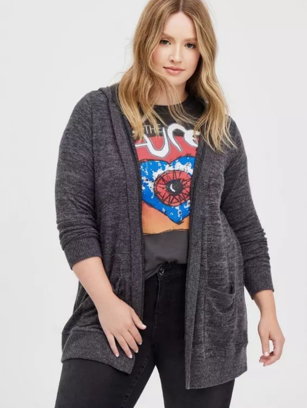 Torrid Super Soft Plush Cardigan Open Front, Plus Size 1 - Picture 3 of 8